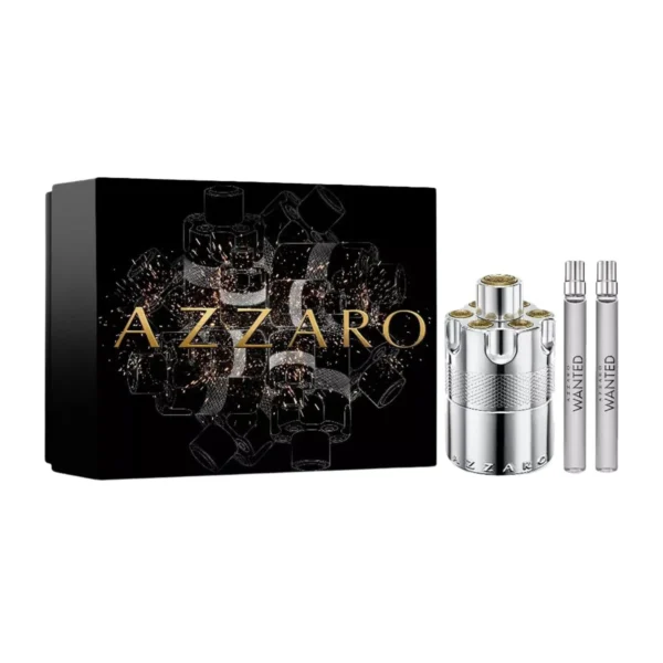 Azzaro Wanted 3 pcs Gift Set for Men Eau de Parfum (EDP) Spray 3.4 oz (100 ml) 3614274101461