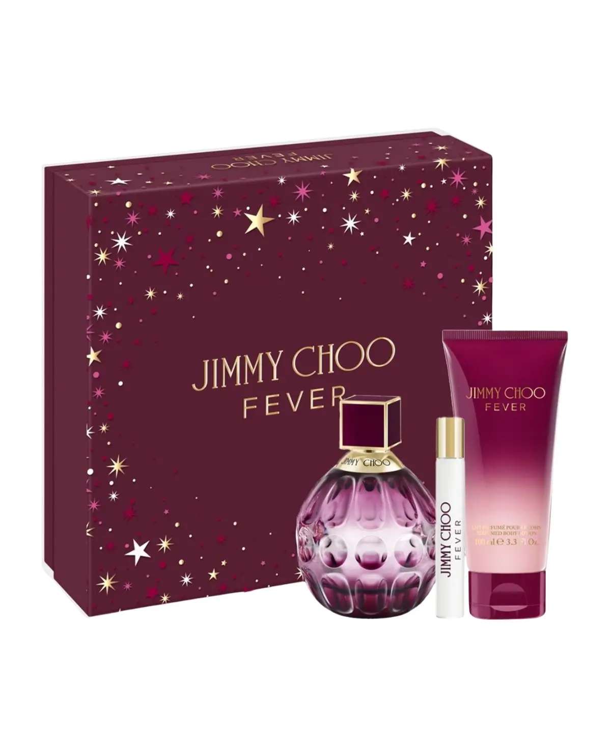 Jimmy Choo Fever 3 pcs Gift Set for Women Eau de Parfum (EDP) Spray 3.4 oz (100 ml) 3386460131612