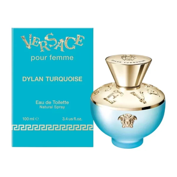 Versace Pour Femme Dylan Turquoise for Women Eau de Toilette (EDT) Spray 3.4 oz (100 ml) 8011003858552