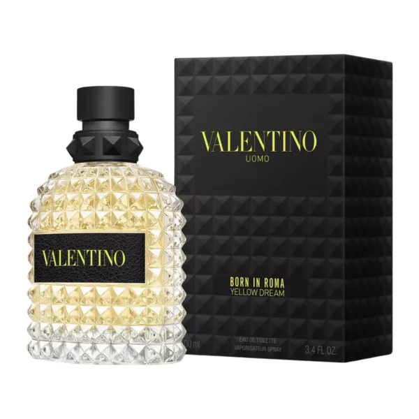 Valentino Uomo Born In Roma Yellow Dream for Men Eau de Toilette (EDT) Spray 3.4 oz (100 ml) 3614273261425