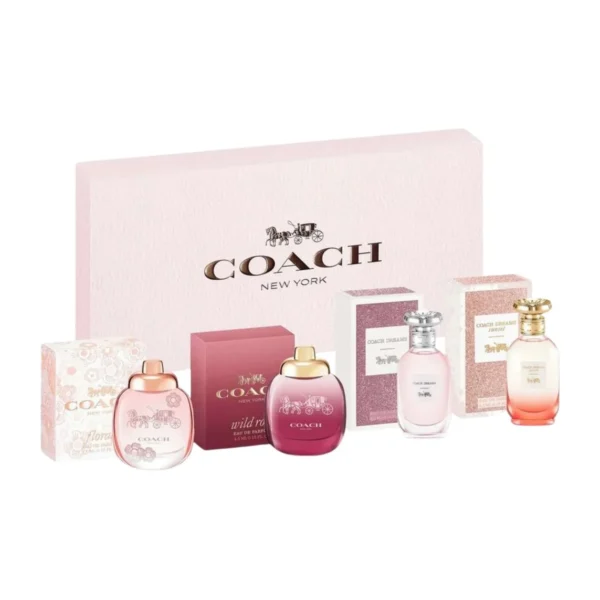 Coach 4 pcs Mini Variety Gift Set for Women Eau de Parfum (EDP) Spray 1.7 oz (50 ml) 3386460138833