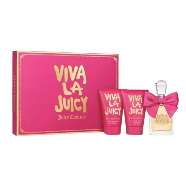 Juicy Couture Viva La Juicy 3 pcs Gift Set for Women Eau de Toilette (EDT) Spray 3.4 oz (100 ml) 719346264396