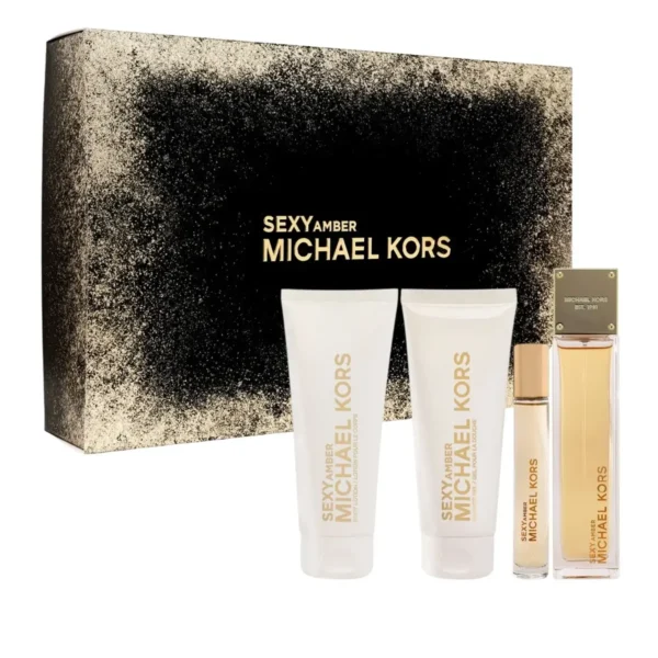 Michael Kors Sexy Amber 4 pcs Gift Set for Women Eau de Parfum (EDP) Spray 3.4 oz (100 ml) 850049716482