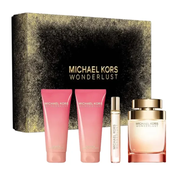 Michael Kors Wonderlust 4 pcs Gift Set for Women Eau de Parfum (EDP) Spray 3.4 oz (100 ml) 850049716475