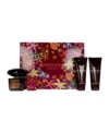 Versace Crystal Noir 4 pcs Gift Set for Women Eau de Toilette (EDT) Spray 3 oz (90 ml) 8011003879175