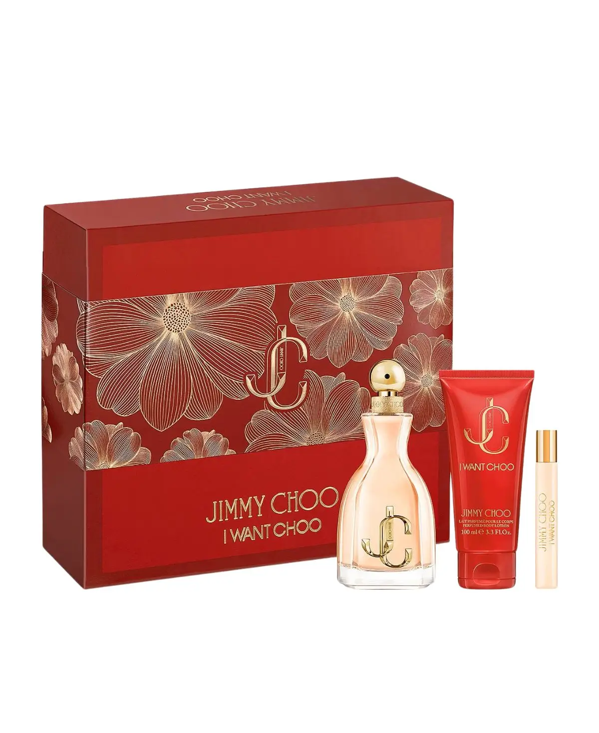 Jimmy Choo I Want Choo 3 pcs Gift Set for Women Eau de Parfum (EDP) Spray 3.4 oz (100 ml) 3386460146241
