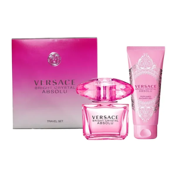 Versace Bright Crystal Absolu 2 pcs Travel Set for Women Eau de Parfum (EDP) Spray 3 oz (90 ml) 8011003821594